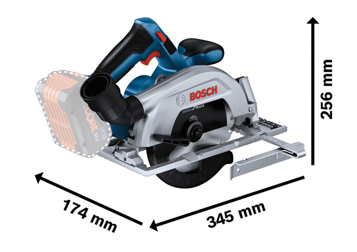 Sega Circolare Bosch GKS 18V-57-2 Brushless Ø165 mm – Professionale 18V