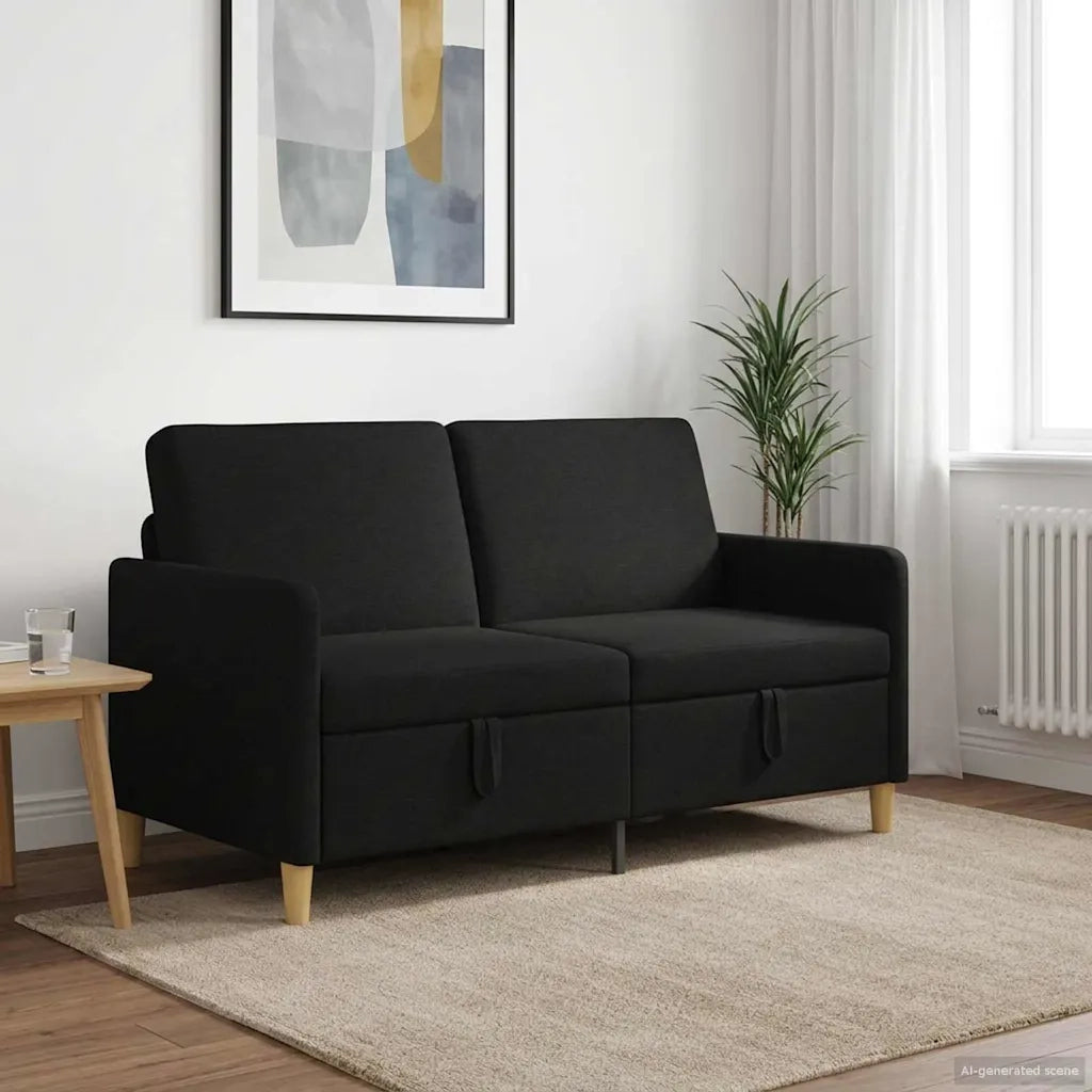 Divano con Storage Nero 152 x 78 x 87 cm Poliestere 42036921