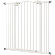 Cancellino per Cani Estensibile 74-100x94 cm in Metallo Bianco
