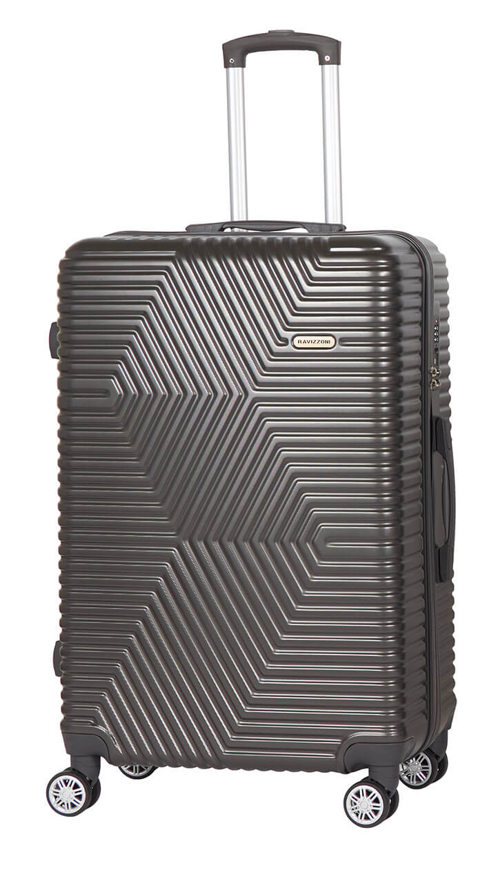 Set 3 Valigie Trolley Rigide in ABS 4 Ruote TSA Ravizzoni Haiti Antracite