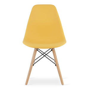 Sedia VALORA OSAKA senape con gambe naturali x 2