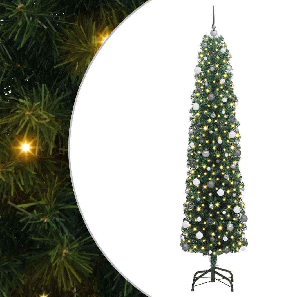 Albero di Natale artificiale con 300 LED Verde 240 cm