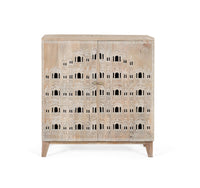 Credenza intagliata a mano in legno di mango