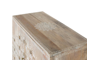 Credenza intagliata a mano in legno di mango