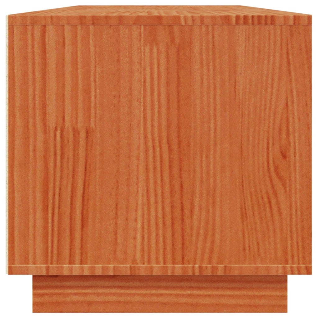 Mobile TV Marrone Cera 140 x 40 x 40 cm Legno di pino massiccio 870000