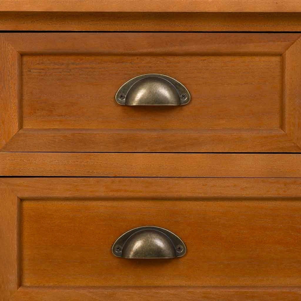Cassettiera in legno marrone 80x40x80,5h cm