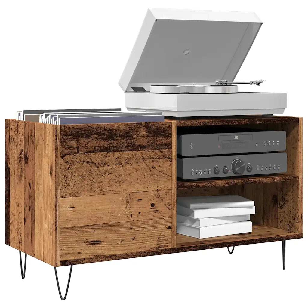 Mobile Porta Dischi Legno Antico 84,5x38x48cm Legno Multistrato 857242