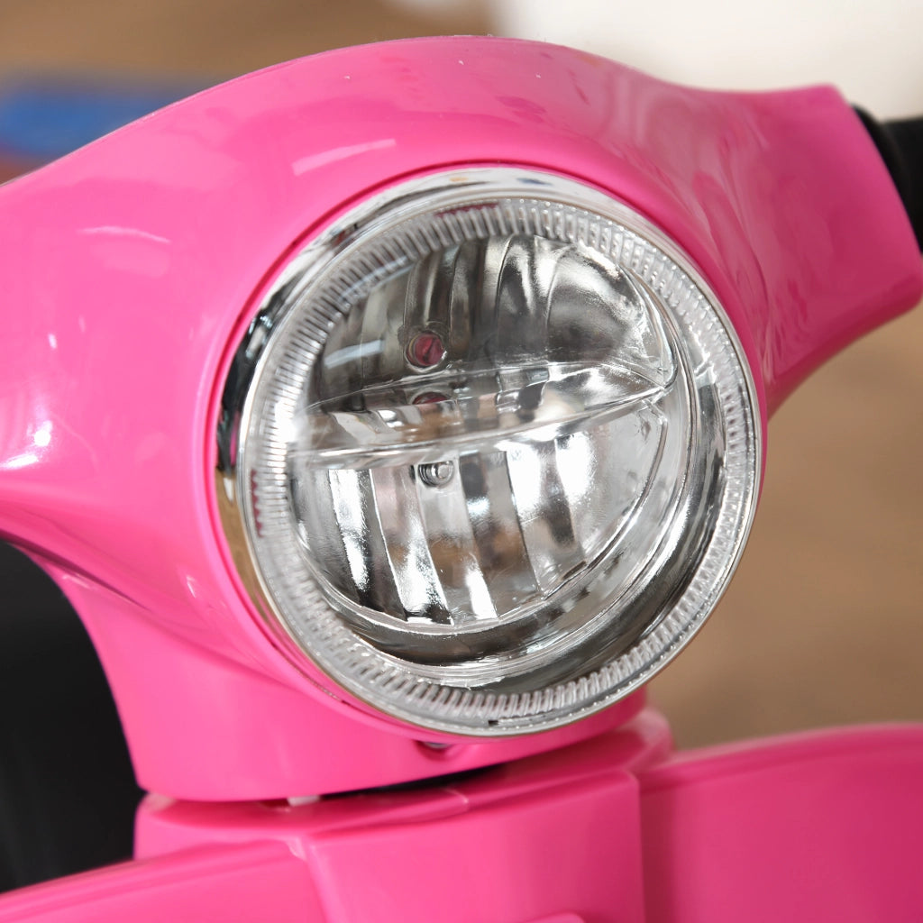 Moto Elettrica per Bambini 18-36 Mesi con Faro e 4 Ruote ¨C Minimal ¨C 66.5x38x52 cm Rosa