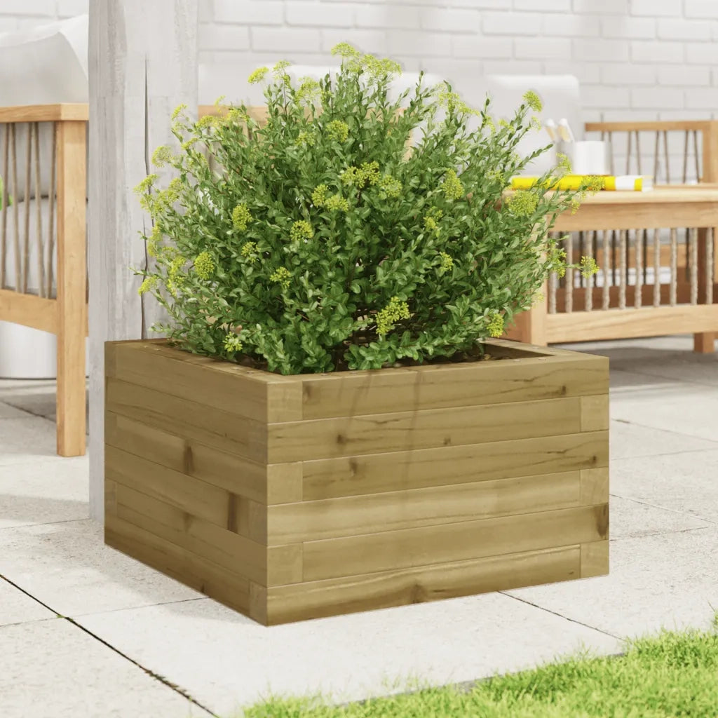 Fioriera da Giardino 40x40x23 cm in Legno di Pino Impregnato 847182
