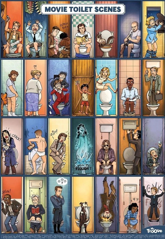Decorazione per la toilette - Poster 42 x 59,4 cm | Scene di vita quotidiana al bagno!