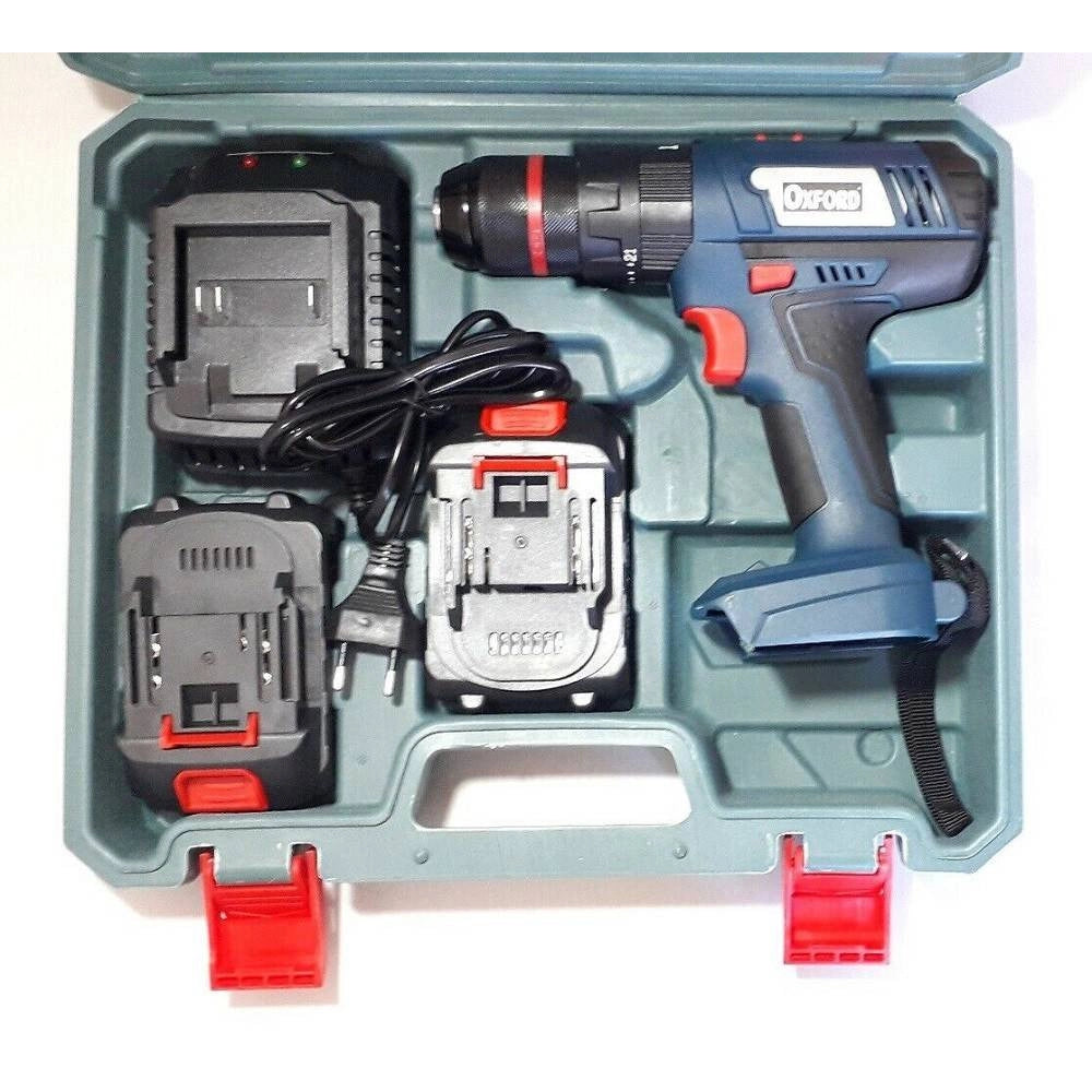 Trade Shop - Trapano Avvitatore A Batteria Litio A Percussione 20v Doppia Batteria + Valigia -