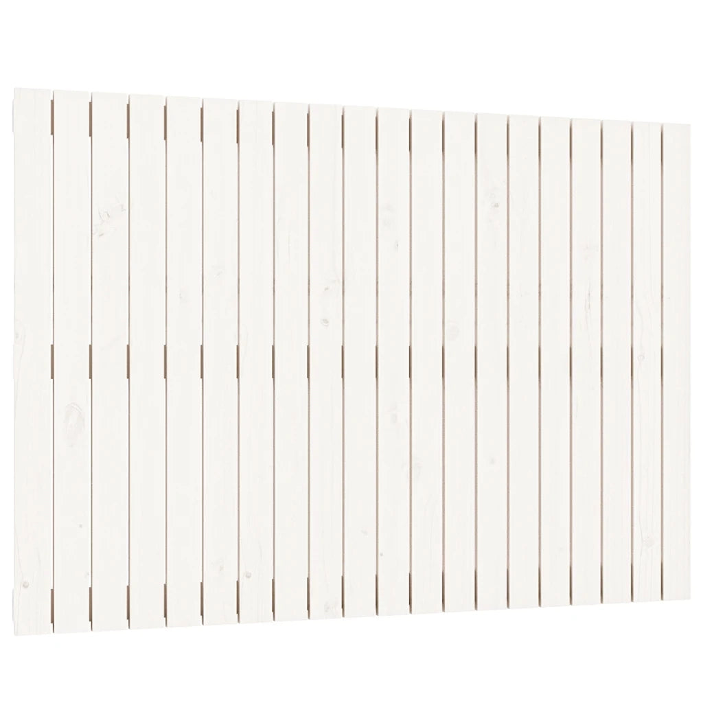Testiera | Testata da Parete Bianca 127,5x3x90 cm Legno Massello di Pino