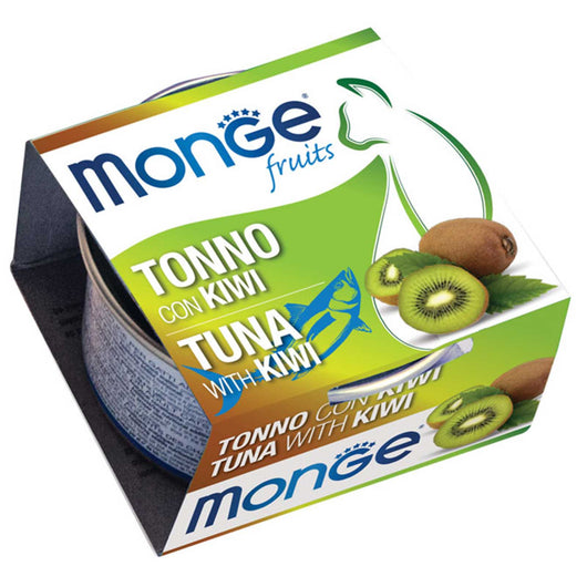 Monge fruits scatolette umido gatto 80g. Confezione risparmio 80g X 24 scatol... flavor: TONNO KIWI, size: 80g