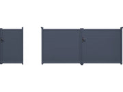 Pacchetto cancello + wicket "Marc" – Grigio