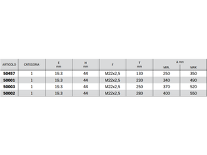 Braccio terzo punto meccanico C1 filetto M22x2.5 completo - 50001