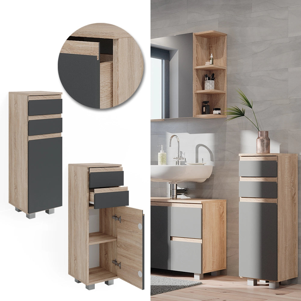Vicco Mobiletto bagno Sonoma 30 x 95 cm