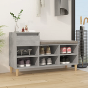 Scarpiera Grigio Cemento 102x36x60 cm in Legno Multistrato cod mxl 37050