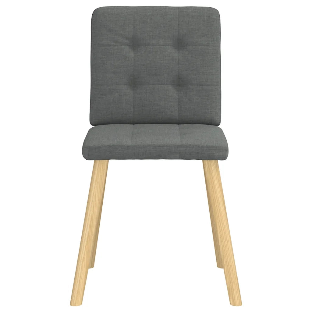 Sedie da Pranzo 4 pz Grigio Scuro in Tessuto 3315169