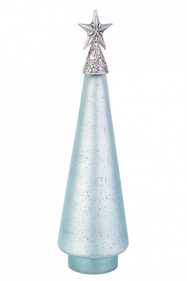 Pino vetro Glow azzurro opaco con stella H44