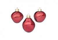 Confezione da 6 pendagli vetro Organic rosso D60 assortiti