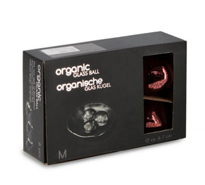 Confezione da 6 pendagli vetro Organic rosso D60 assortiti