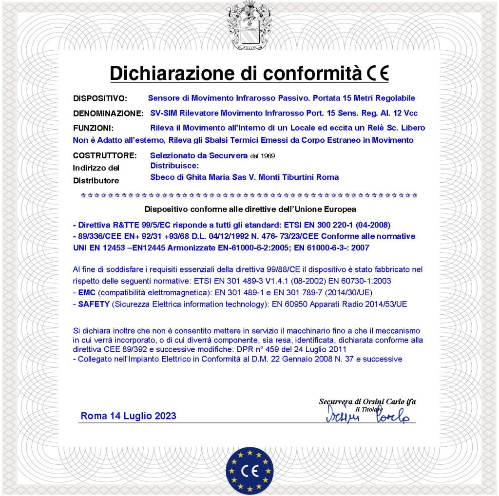 Infrarosso Rilevatore di Movimento Grandangolo 3 Pezzi Per Allarme Portata 15 MT da Interno Rileva Intruso Entro 90 Gradi Alimentazione 12 V Assorb. 10mA Lente 18 Fasci Infrarossi ABS Bianco con Snodo