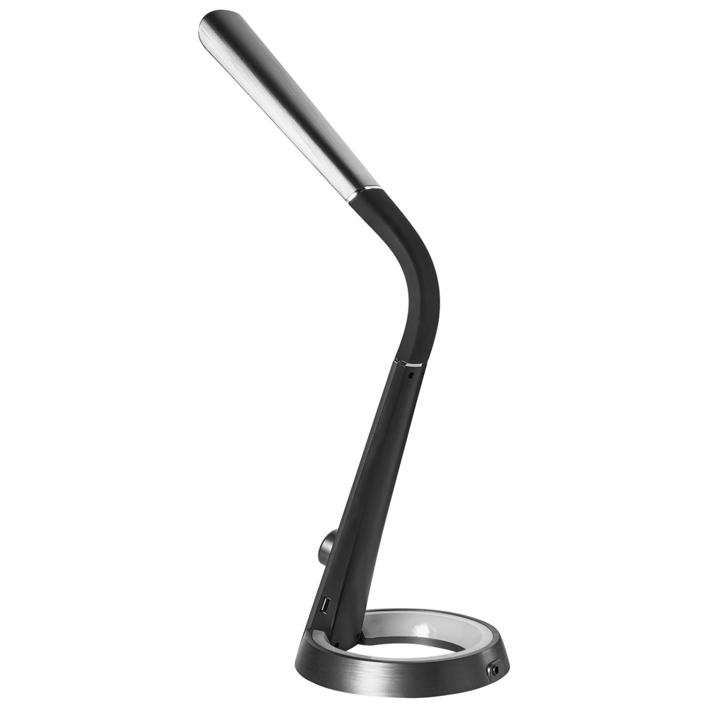 Lampada da scrivania per ufficio domestico 3 modalità CCT Dimmer continuo Porta USB Paralume regolabile Materiale sintetico Nero
