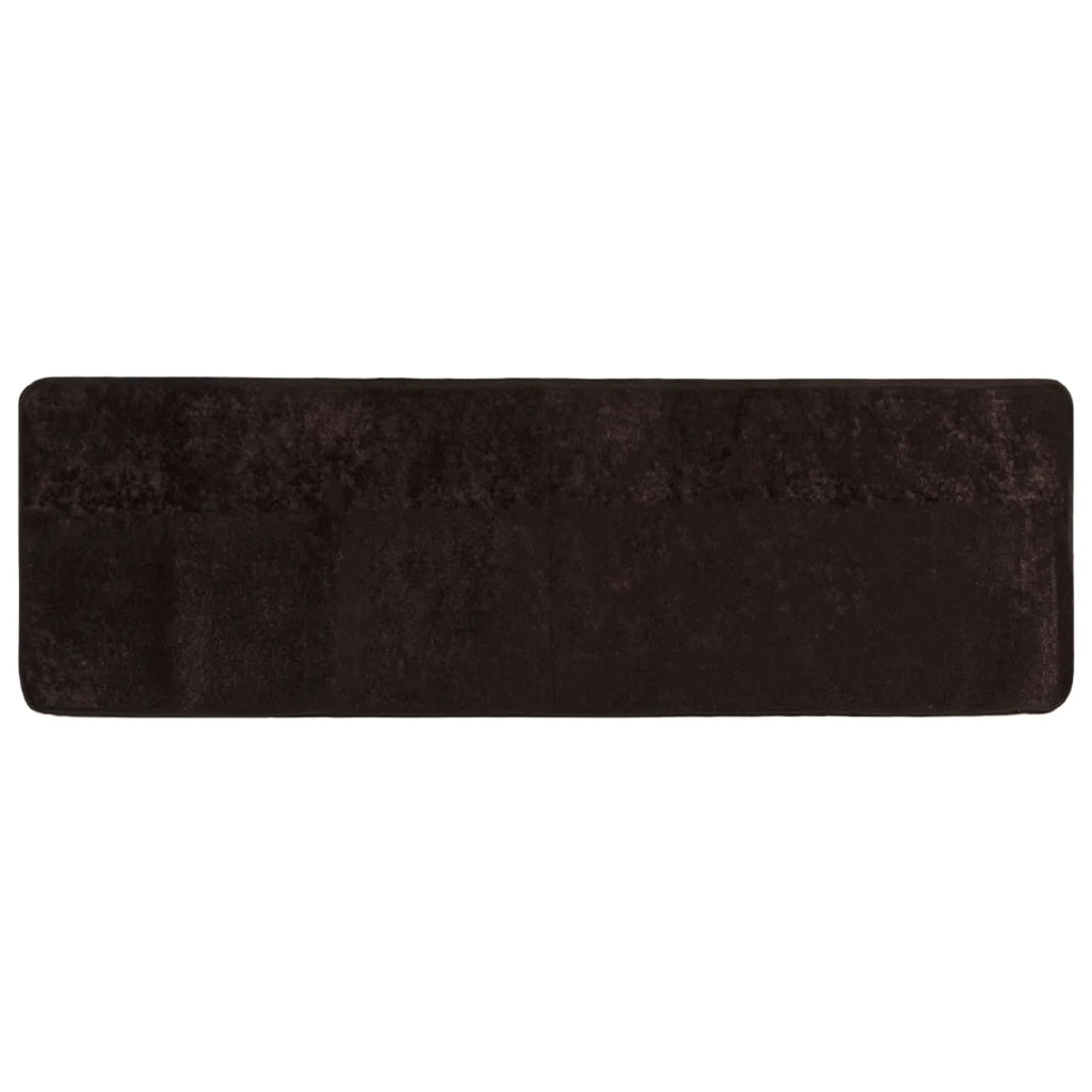 Runner Tappeto MARSA Antracite 100 x 350 cm Poliestere e PVC 42023179