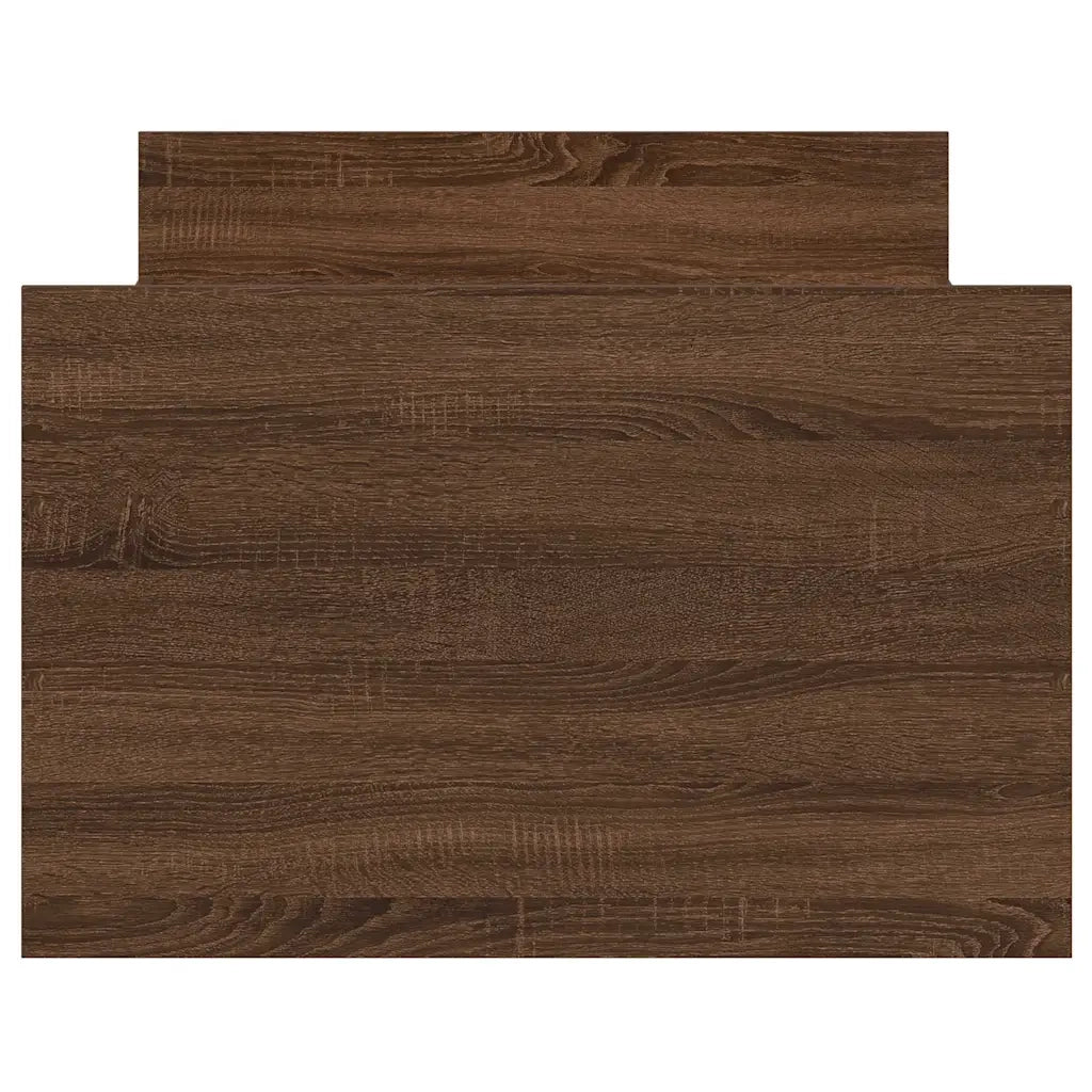Giroletto con Testiera e Pediera-Struttura Letto Rovere Marrone 75x190 cm