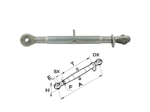 Braccio terzo punto meccanico C1 filetto M24x2.5 completo - 50005