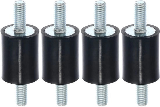 Isolatore per motore 4 pezzi - Gomma d'assorbimento vibrazioni - Dämping per motori - Controllo rumore - 15x20mm - Materiale resistente - Dämpatore di vibrazioni