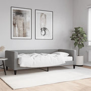 Divano Letto con Materasso Grigio Chiaro 90x190 cm in Tessuto 3196570