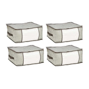 Scatole Kit 4pz Contenitori Indumenti Piumoni Vestiti Organizer Armadio 45X30X20