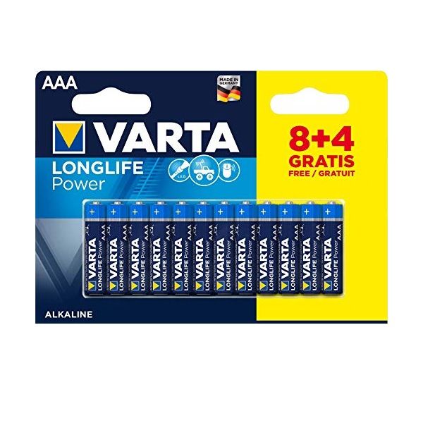 PILE HIGH ENERGY AAA VARTA 8 + 4 OMAGGIO
