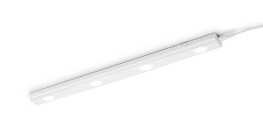 Barra 4 Punti da Interno a LED in Plastica Bianco