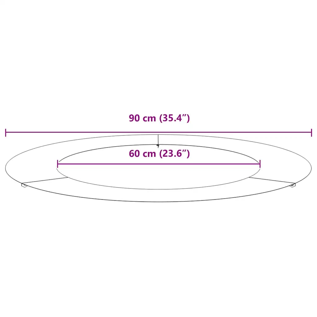 adatto per Anello d'Albero Piatto Bianco ?60 / 90 cm Acciaio CFW8687061