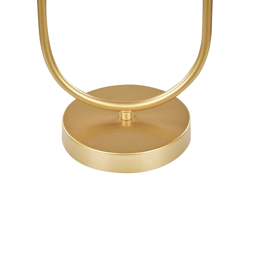 Lampada da tavolo con paralume in vetro dorato e struttura in tondino di ferro a luce singola Design moderno Accessori per la casa Soggiorno