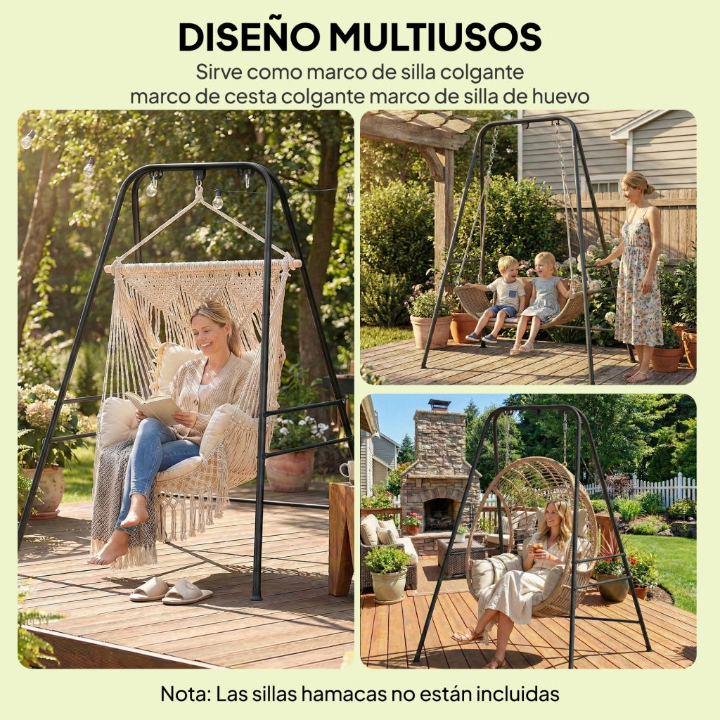 Supporto per Amaca Sospesa 183 cm ¨C zephmum ¨C Acciaio Antracite