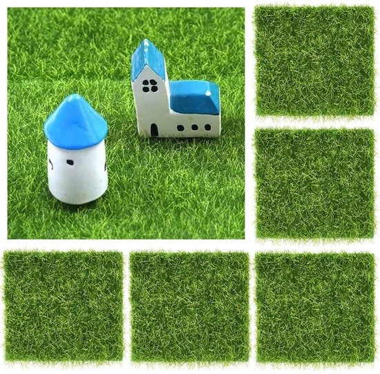 Tappeto erboso miniaturizzato - Simulazione naturale del prato - 5 pezzi