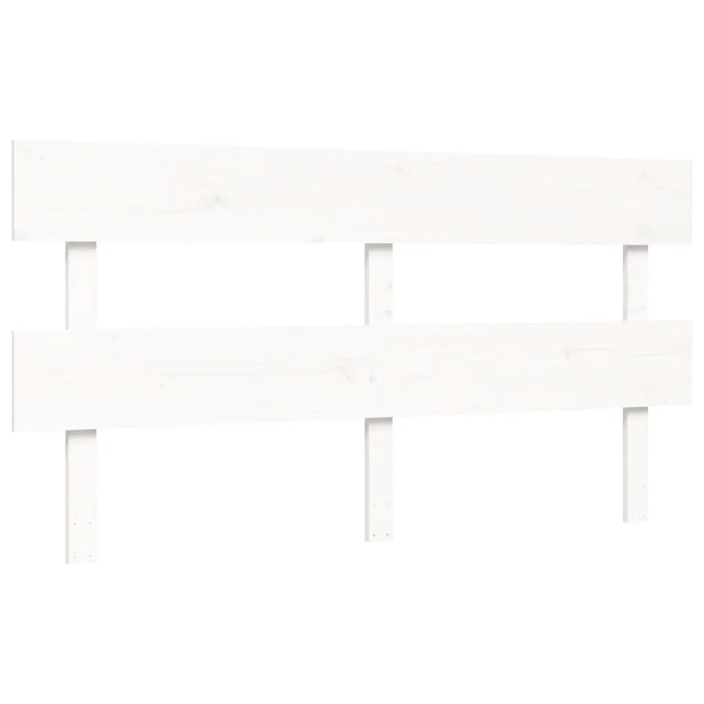 Letto matrimoniale | Letto per adulti | Letto per Anziani con Testiera Bianco 160x200 cm Legno Massello