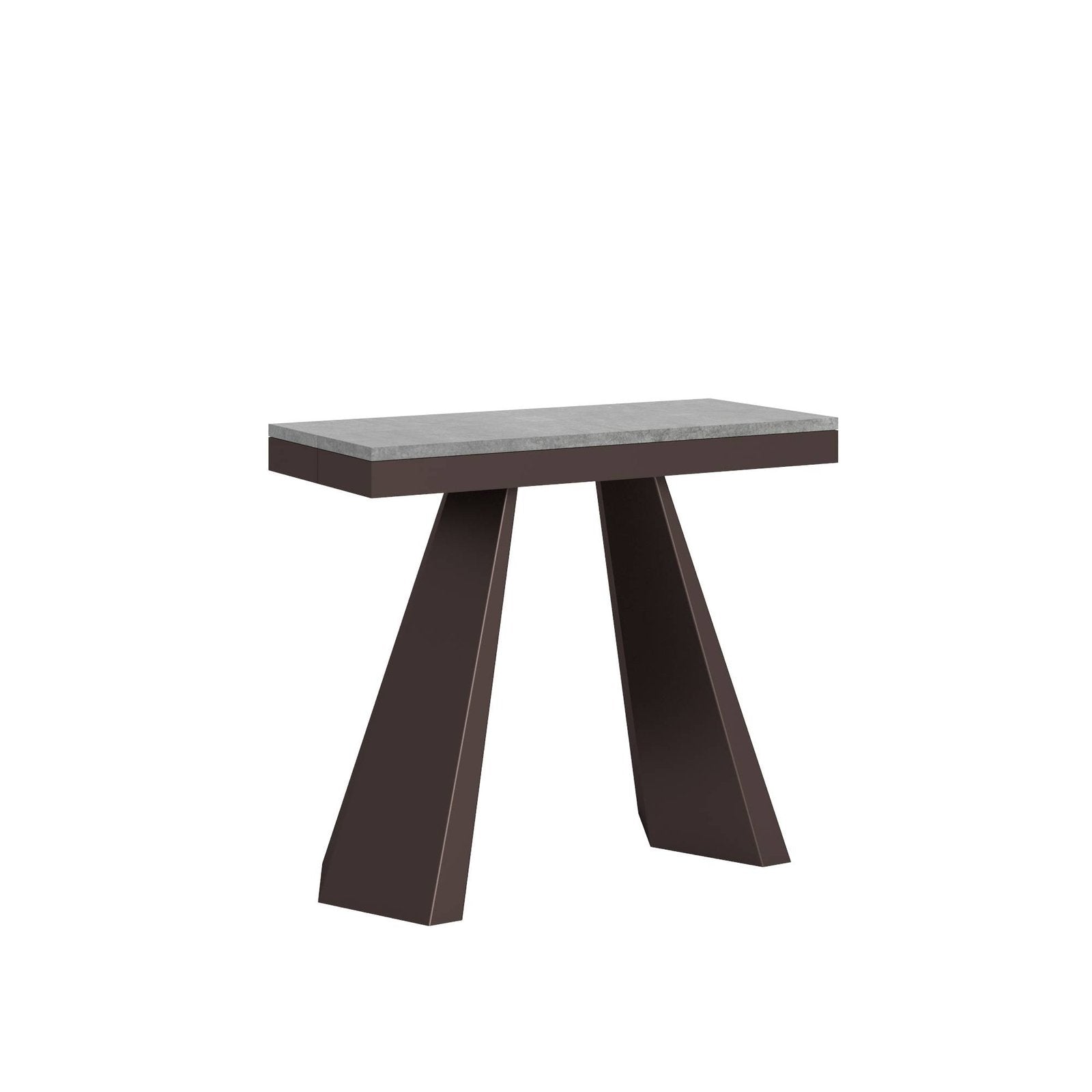 Consolle allungabile - DIAMANTE Colore: Cemento, Bordo: Antracite, Dimensioni: 90x40/300