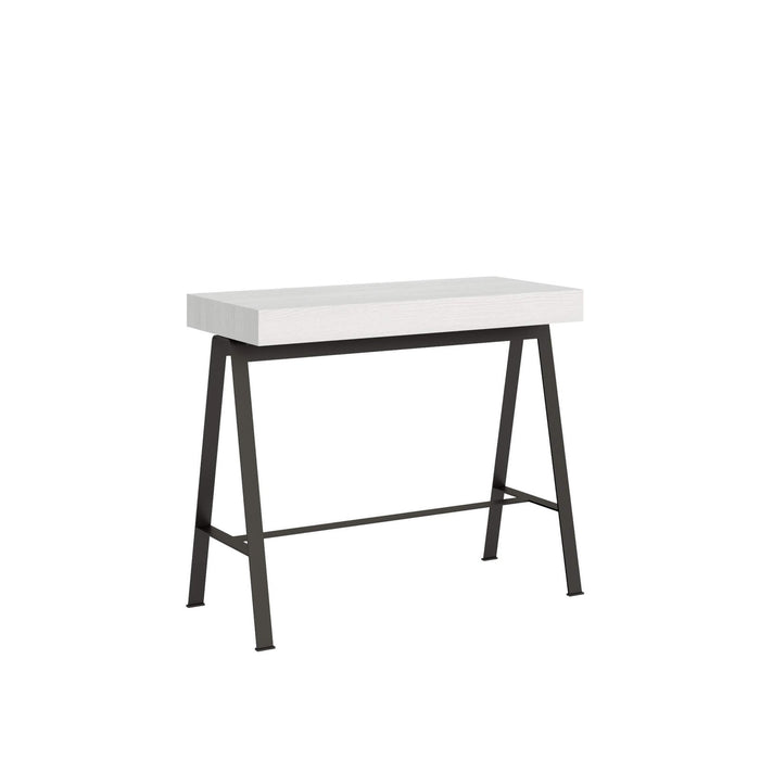 Consolle allungabile Folding - BANCO PREMIUM Dimensioni: 90x40/300, Colore: Bianco Frassino
