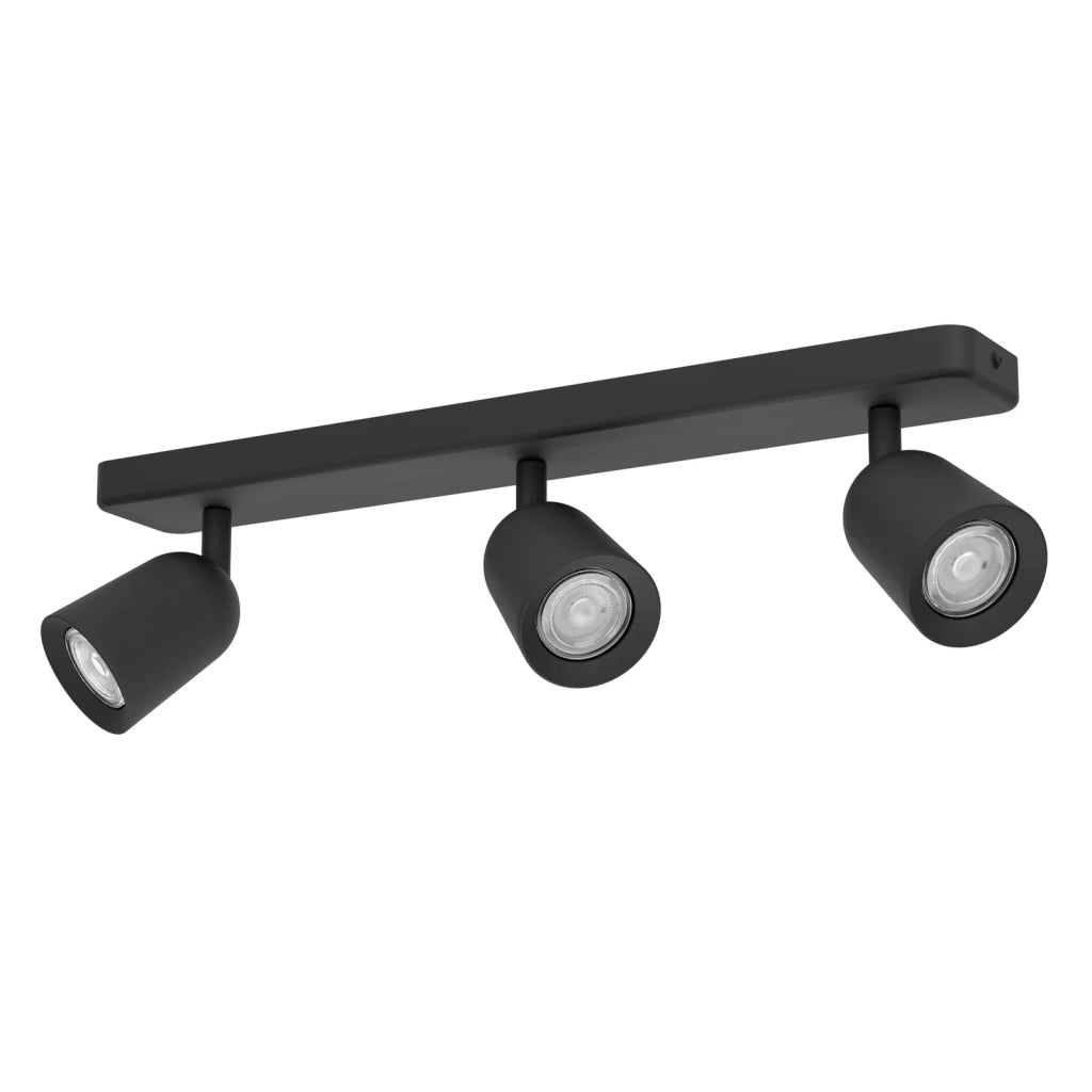 Faretti E Spot Moderno Camaldoli Acciaio Nero 3 Luci Gu10 Ip20
