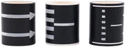 Tape per decorazione - 3 pezzi - rimovibile - segnalazioni stradali - decorazione DIY - carta sicura - traffico interattivo - decorativa - nastro adesivo