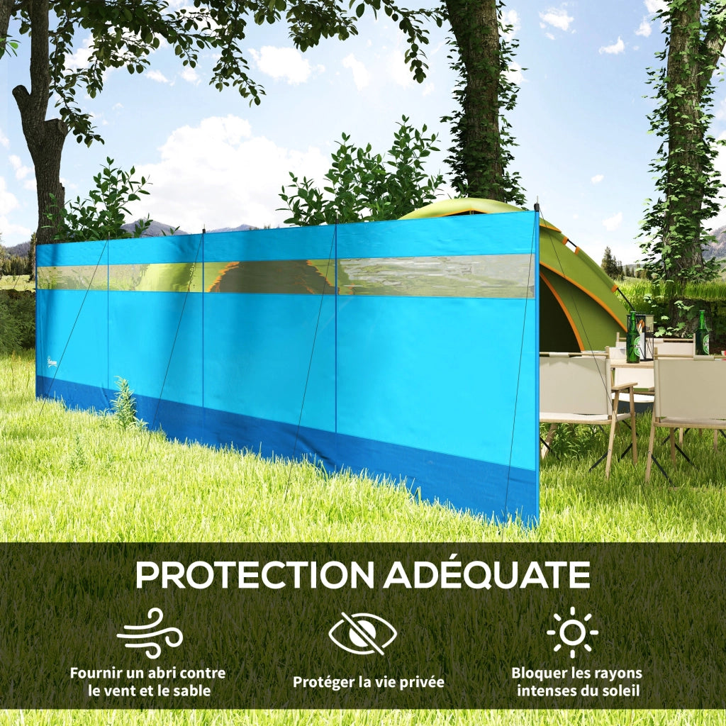 Paravent da giardino pieghevole ¨C zephmum ¨C blu 725x140 cm