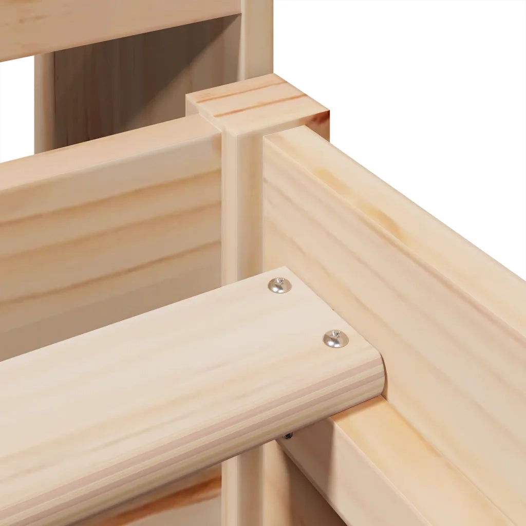 Giroletto senza Materasso 90x200 cm in Legno Massello di Pino 3323386