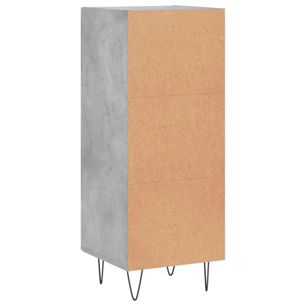 Buffet credenza cassettiera armadio mobile contenitore organizer per cucina soggiorno salotto 34,5 x 34 x 90 cm legno ingegnerizzato grigio 02_0031906