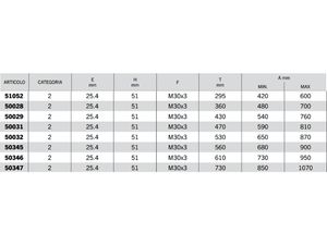 Braccio terzo punto meccanico C2 filetto M30x3 completo - 50032