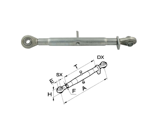 Braccio terzo punto meccanico C2 filetto M30x3 completo - 50346