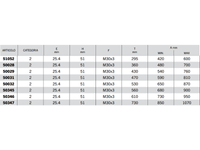 Braccio terzo punto meccanico C2 filetto M30x3 completo - 50345
